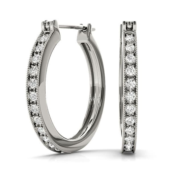 Milgrain Fashion Hoop Earrings — View 1