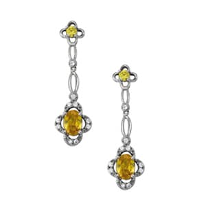 Earrings Color Oval — White Gold
