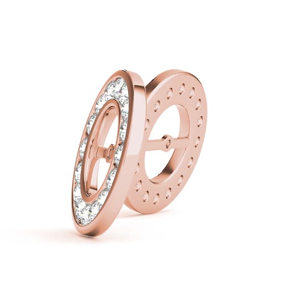 Jackets Earring (1/4 ct. tw.), Side view in rose gold