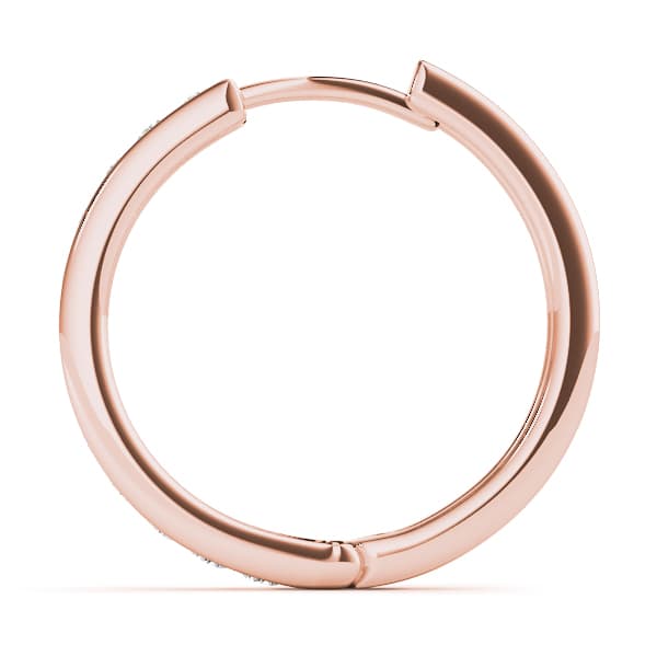 Channel Set Hoop Earrings (0.48 ct. tw.), Side view in rose gold