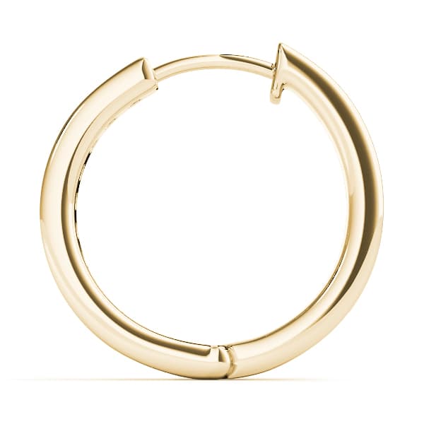 Channel Set Hoop Earrings (1/2 ct. tw.), Side view in yellow gold