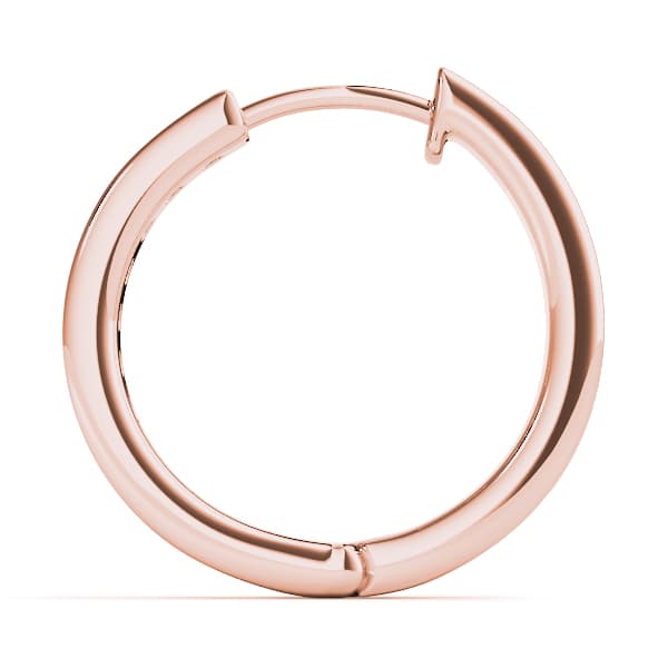 Channel Set Hoop Earrings (1.1 ct. tw.), Side view in rose gold