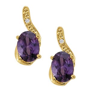 Oval Shape Fashion Earrings — White Gold