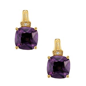 Earrings Color Square & Cushion — White Gold