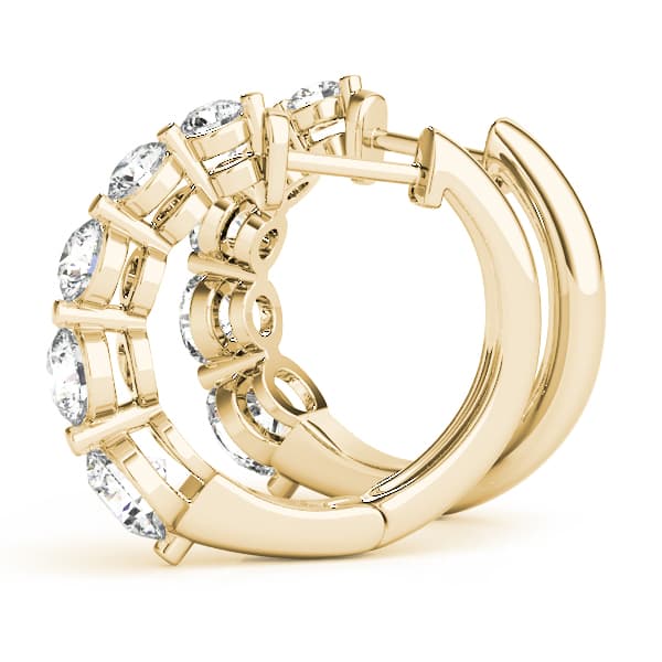 Journey Earrings (1 ct. tw.), Angle view in yellow gold