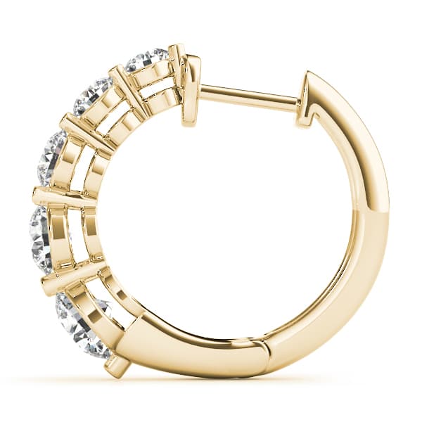 Journey Earrings (1 ct. tw.), Side view in yellow gold