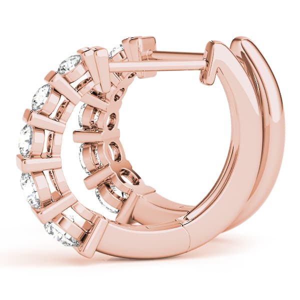 Hoop Earrings Standard Hoop Earring (1/2 ct. tw.), Angle view in rose gold