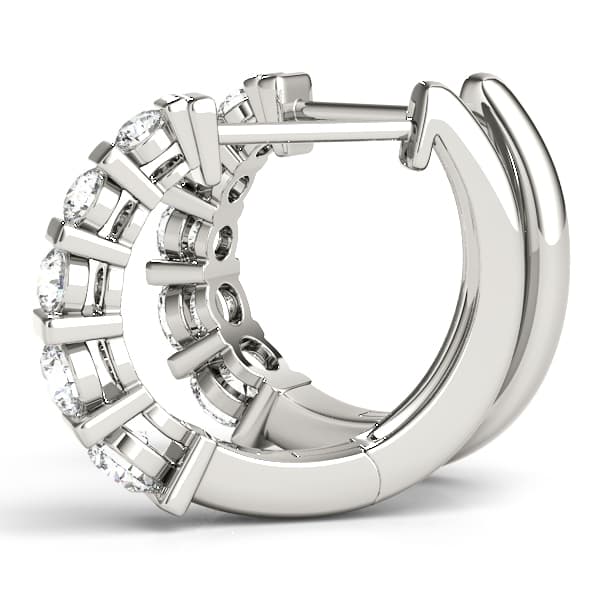 Hoop Earrings Standard Hoop Earring (1/2 ct. tw.), Angle view in white gold or platinum