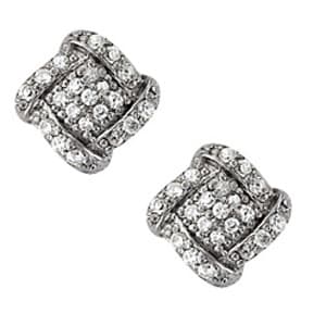 Earrings Cluster — White Gold