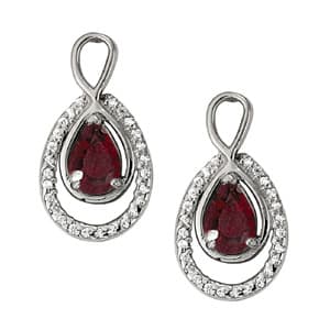 Earrings Color Pear — White Gold