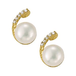 New! 7 mm Pl ctr Earrings See Com — LEFT — White Gold