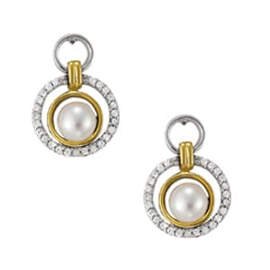 Pearl Fashion Earrings — White Gold