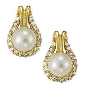 Earrings Color Pearl — White Gold