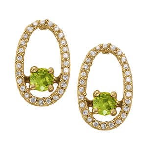 Earrings Color Round — 1/3 CT — White Gold