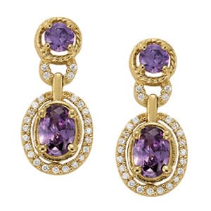 Earrings Color Oval — White Gold