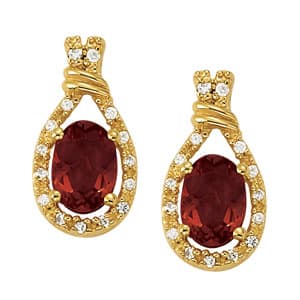 Earrings Color Oval — White Gold