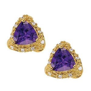 Earrings Color Round — White Gold