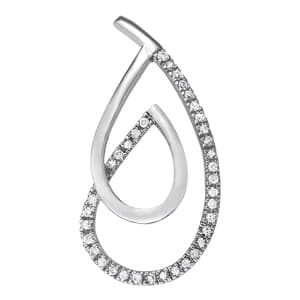 Tear Drop Fashion Earring — LEFT — White Gold