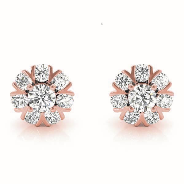 Cluster Split Prongs (1/4 ct. tw.), Front view in rose gold