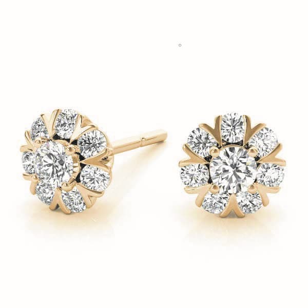 Cluster Split Prongs (1/4 ct. tw.), On hand view in yellow gold