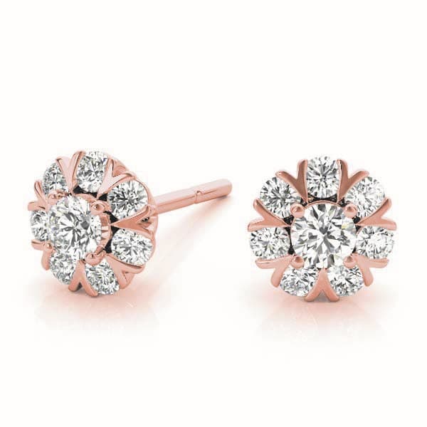 Cluster Split Prongs (1/4 ct. tw.), On hand view in rose gold