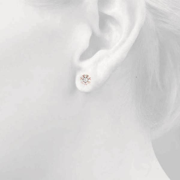 Cluster Split Prongs (1/4 ct. tw.), Top view in rose gold