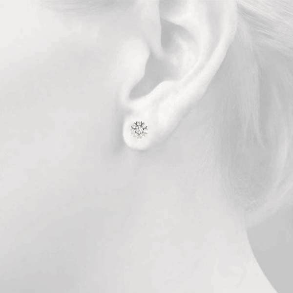 Cluster Split Prongs (1/4 ct. tw.), Top view in white gold or platinum