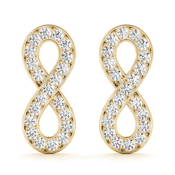 Fashion Earring (0.08 ct. tw.), Front view in yellow gold