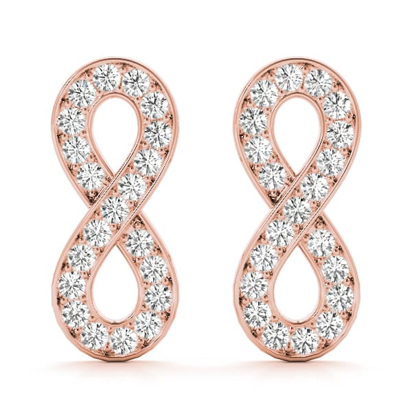 Fashion Earring (0.08 ct. tw.), Front view in rose gold
