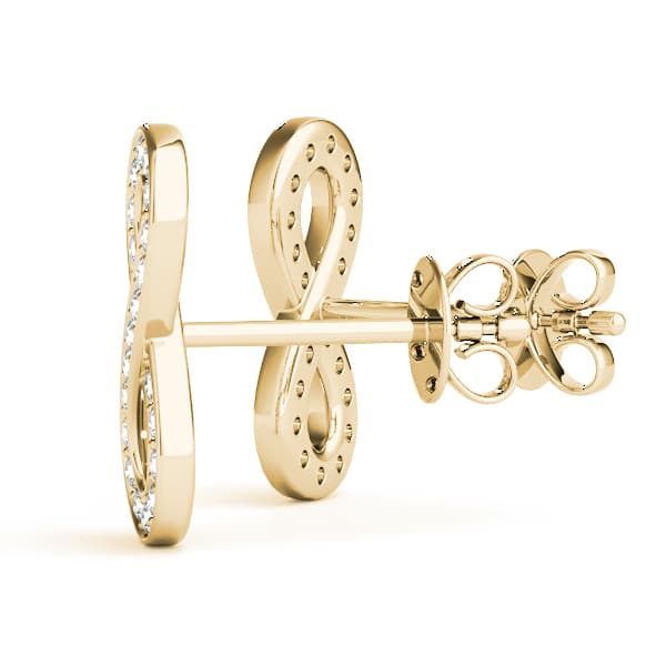 Fashion Earring (0.08 ct. tw.), Angle view in yellow gold