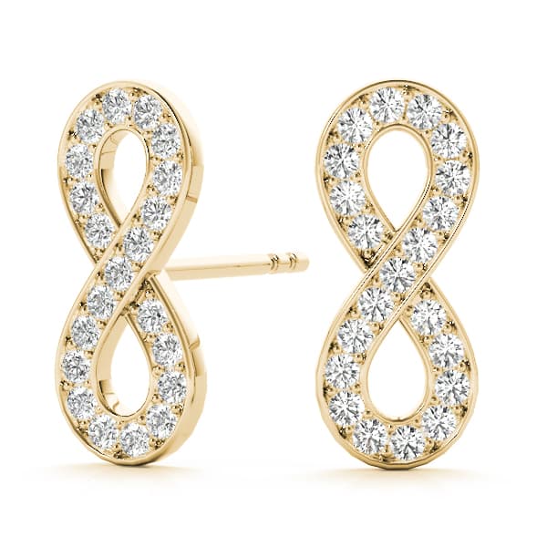 Fashion Earring (0.08 ct. tw.), On hand view in yellow gold
