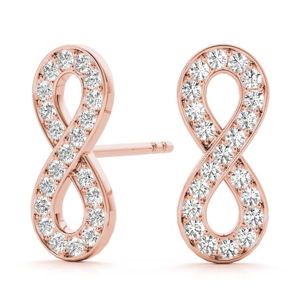 Fashion Earring (0.08 ct. tw.), On hand view in rose gold