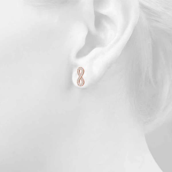Fashion Earring (0.08 ct. tw.), Top view in rose gold