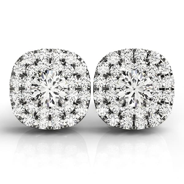 Cushion Shaped Double Halo, Round — 1/2 CT — View 1