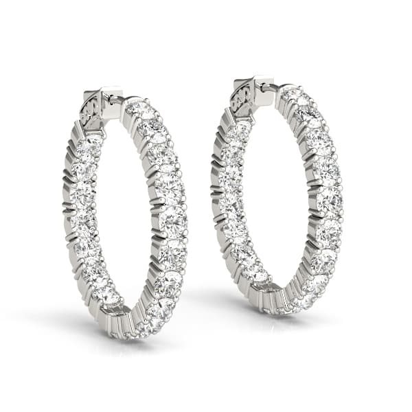 Inside-Out Vault Lock Hoop Earrings — .25,21MM — View 1