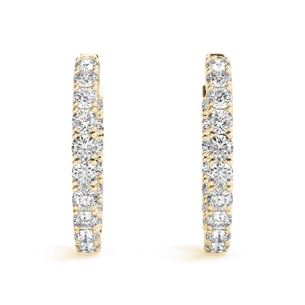 Inside-Out Vault Lock Hoop Earrings — .20,40MM (9.2 ct. tw.), Top view in yellow gold