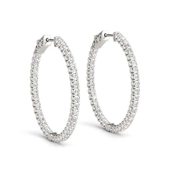 U-Prong Inside-Out Hoop Earrings — .02,30MM — View 1