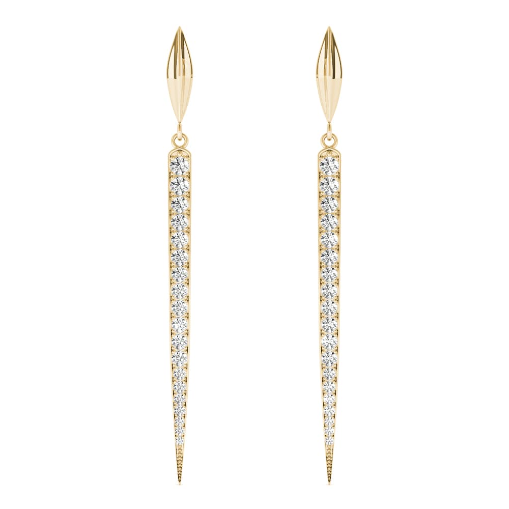 Drop Earrings (2/3 ct. tw.), Front view in yellow gold