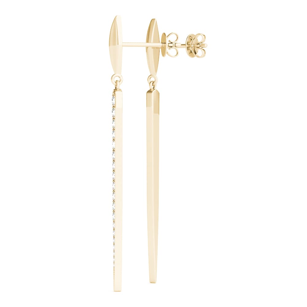 Drop Earrings (2/3 ct. tw.), Angle view in yellow gold