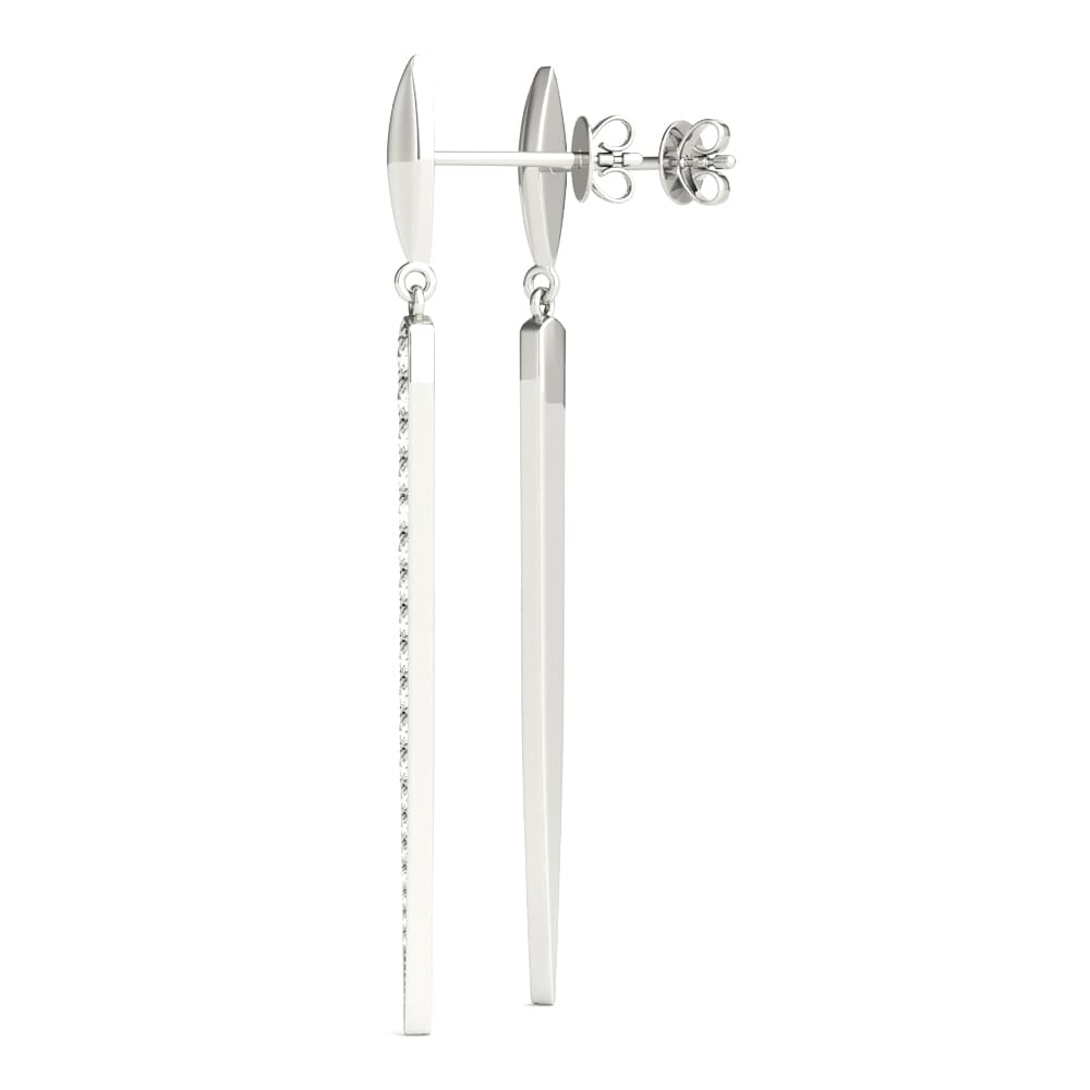 Drop Earrings (2/3 ct. tw.), Angle view in white gold or platinum