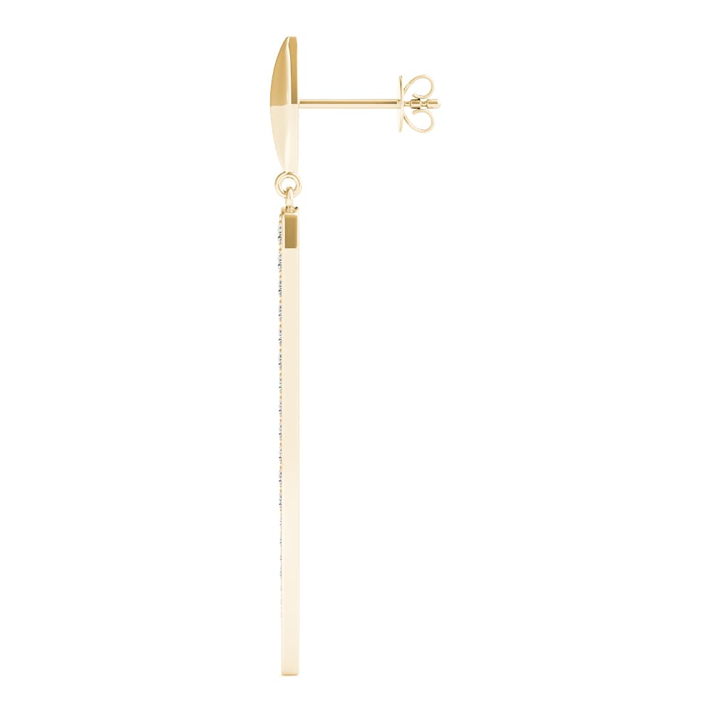Drop Earrings (2/3 ct. tw.), Side view in yellow gold