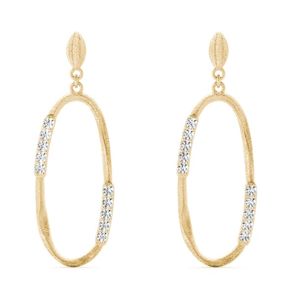 Fashion Earrings (0.05 ct. tw.), Front view in yellow gold