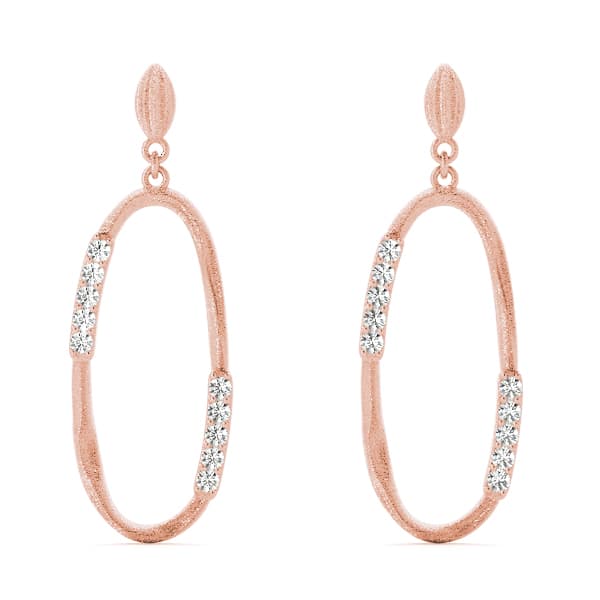 Fashion Earrings (0.05 ct. tw.), Front view in rose gold