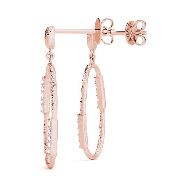 Fashion Earrings (0.05 ct. tw.), Angle view in rose gold