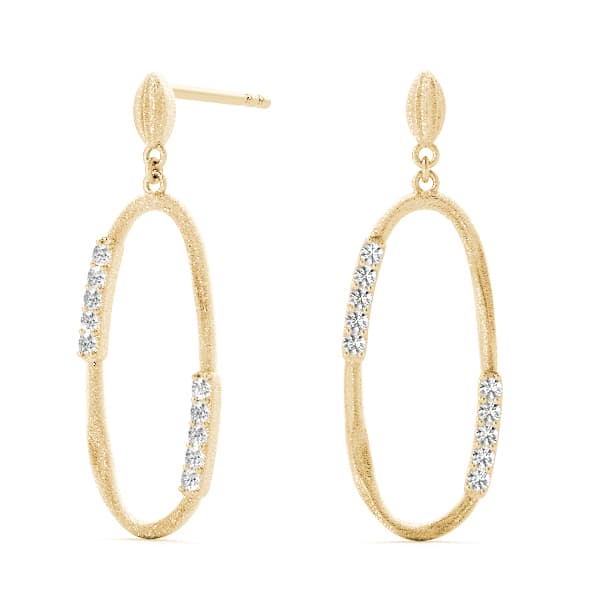Fashion Earrings (0.05 ct. tw.), On hand view in yellow gold
