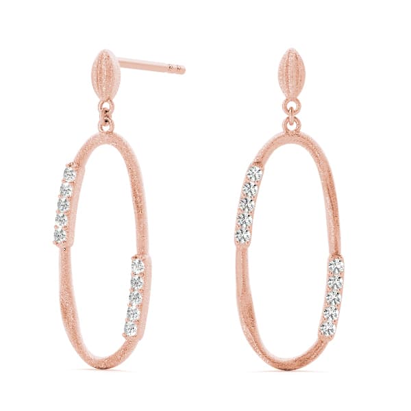 Fashion Earrings (0.05 ct. tw.), On hand view in rose gold