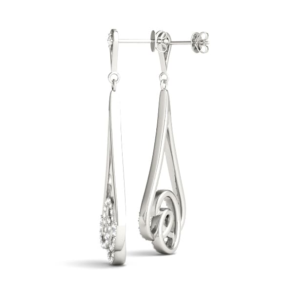Diamond Fashion Earring, Left (1/3 ct. tw.), Angle view in white gold or platinum