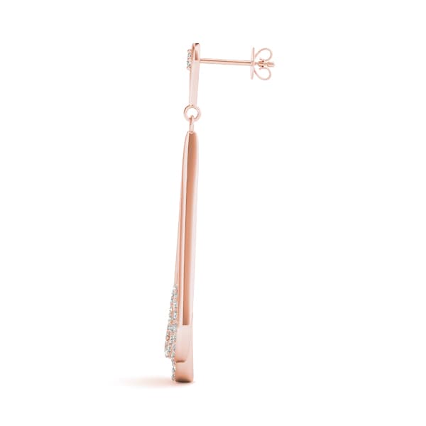 Diamond Fashion Earring, Left (1/3 ct. tw.), Side view in rose gold