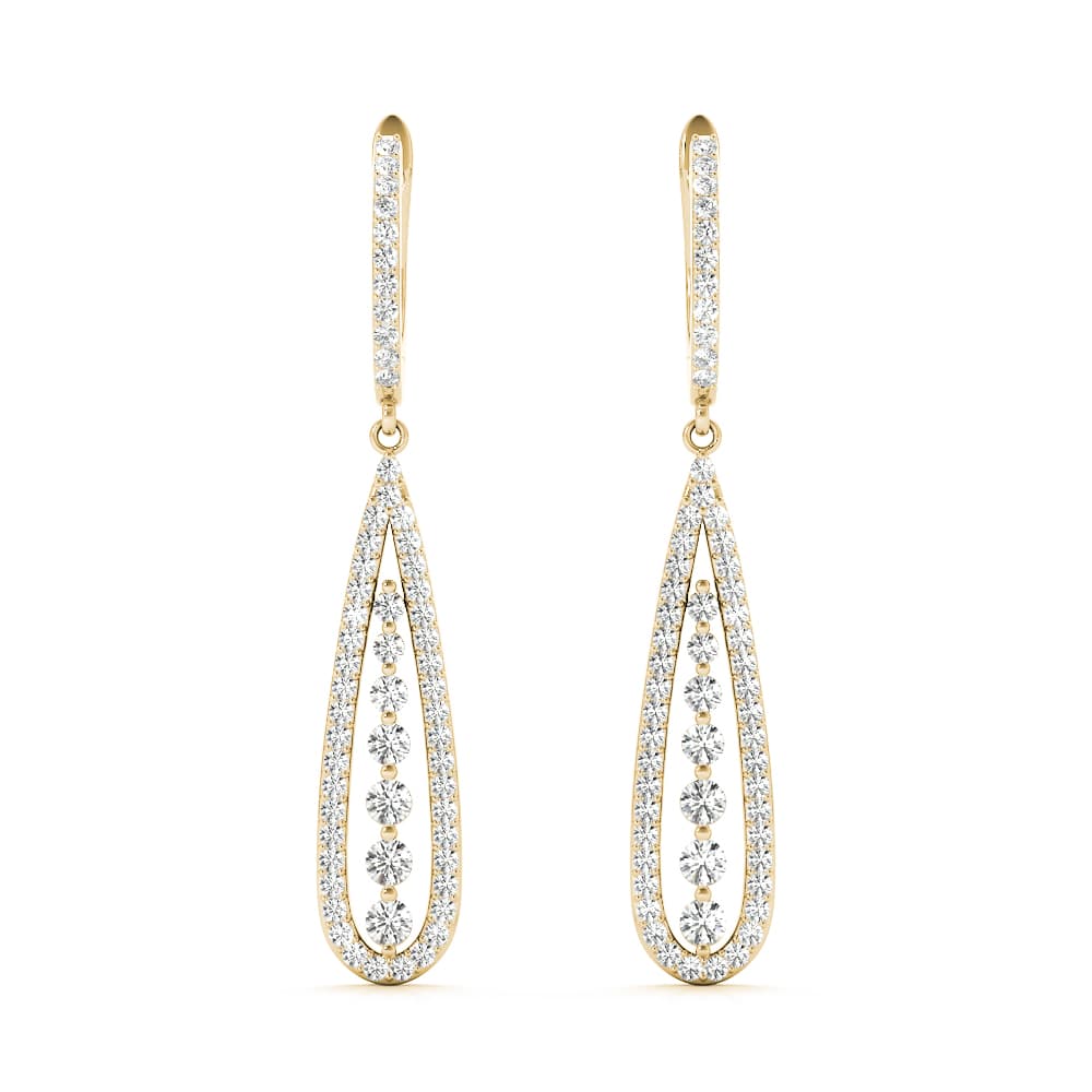Fashion Earrings (0.42 ct. tw.), Front view in yellow gold