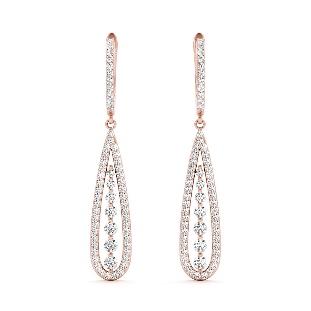 Fashion Earrings (0.42 ct. tw.), Front view in rose gold